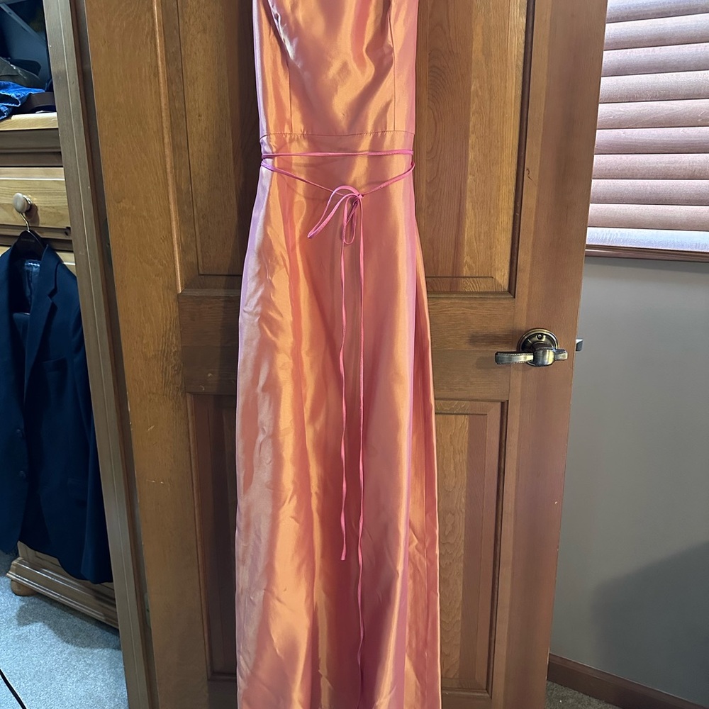 Elegant Pink Satin Gown